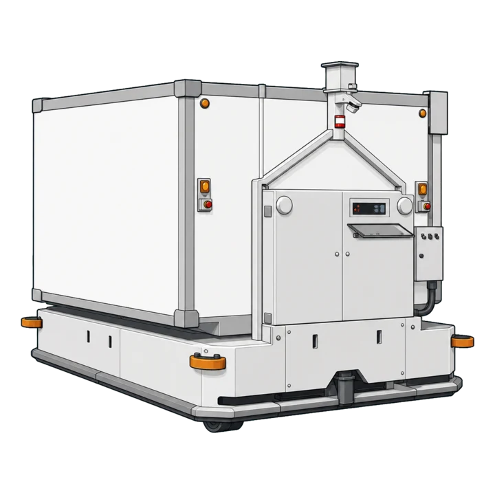 AGV personalizzato per trasferimenti automatici in ambiente industriale
